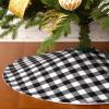 Sattiyrch Buffalo Plaid Christmas Tree Skirt 36 in,Black and White Buffalo Check Christmas Tree Skirt for Holiday Christmas Decorations (36in, White and Black) view 1