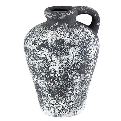 Black Vase with Handle - Large