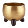 47thmain Metal Footed Vase - Gold view 1