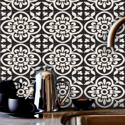Bleucoin Encaustic Peel and Stick Tile Stickers for Kitchen Backsplash Bathroom- Waterproof Removable Eco Friendly Decals, DIY Vinyl Murals (6" x 6" inches(Pack of 24))