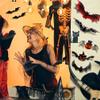120 PCS Halloween 3D Bats Wall Stickers Removable PVC Decals for Halloween Eve Decor Home Window Decoration view 4