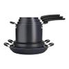 Tramontina Aluminum Non Stick 11-Piece Nesting Pots and Pans Set with Lids - Gray, Kitchen Nonstick Cookware Set, Dishwasher and Oven Safe view 1