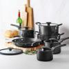 Tramontina Aluminum Non Stick 11-Piece Nesting Pots and Pans Set with Lids - Gray, Kitchen Nonstick Cookware Set, Dishwasher and Oven Safe view 4