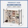 STORAGE MANIAC Stackable Shoe Cubby Organizer, Free Standing Shoe Cube Rack for Entryway, Bedroom, Apartment, Closet, 20-Cube Beige view 3
