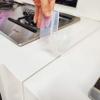 Stove Counter Gap Cover - 21 Inch Silicone Oven Gap Filler 2 Pack Clear view 1