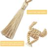 Fenghuangwu Curtain Tiebacks Tassel Tie-Backs, Rope Curtain tie Backs Handmade Curtain Holdbacks Made from Polyester (Gold, 4p) view 3
