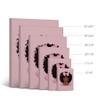 SmileArtDesign Twinkled Cute African Girl Canvas Wall Art Print Pink Dotted Ribbon Bow Afro African Pink Background Baby Kids and Nursery Room Home Decor Ready to Hang Made in The USA - 36x24 view 4