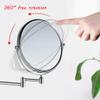 3X Magnifying Wall-Mounted Cosmetic Mirror, 3X Magnifying Mirror 360 Height-Adjustable Double-Sided Mirror, Can Be Used for Bathroom Cabinets, Round view 3