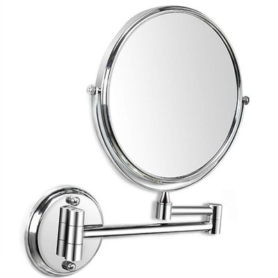 3X Magnifying Wall-Mounted Cosmetic Mirror, 3X Magnifying Mirror 360 Height-Adjustable Double-Sided Mirror, Can Be Used for Bathroom Cabinets, Round