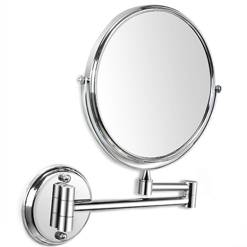 3X Magnifying Wall-Mounted Cosmetic Mirror, 3X Magnifying Mirror 360 Height-Adjustable Double-Sided Mirror, Can Be Used for Bathroom Cabinets, Round