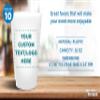 DISCOUNT PROMOS Custom Frosted Plastic Stadium Cups, 10 pack, Promotional Text, Logo, 16 oz. Shatterproof Flexible Reusable Party Cups, Pearl White view 4