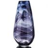 Flower Vase, Floral Vase Table Centerpiece Vases,Modern Art Handmade Glass Vases, Flower Arrangement Gradient Crafts Vase Decoration, Decorative Vase Creative Gifts ( Color : Blue , Size : 18*37cm ) view 1