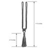 Fenghuangwu Curtain Tiebacks Tassel Tie-Backs, Rope Curtain tie Backs Handmade Curtain Holdbacks Made from Polyester (Charcoal, 4p) view 2