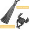 Fenghuangwu Curtain Tiebacks Tassel Tie-Backs, Rope Curtain tie Backs Handmade Curtain Holdbacks Made from Polyester (Charcoal, 4p) view 3