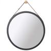 18-inch Bamboo Frame Ornament with Round Bedroom Vanity Mirror Hook and Adjustable Strap (Bamboo, 17.72 Inch X 17.72 Inch) view 1