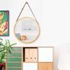 18-inch Bamboo Frame Ornament with Round Bedroom Vanity Mirror Hook and Adjustable Strap (Bamboo, 17.72 Inch X 17.72 Inch) view 2