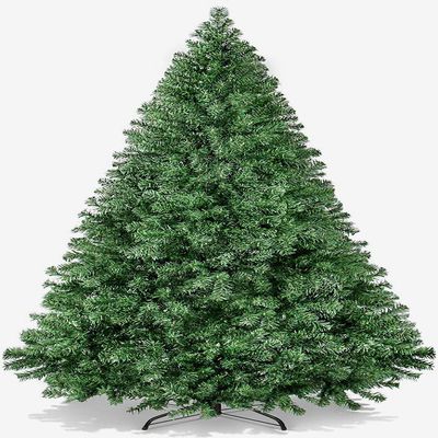 KORWINONA 7.5ft Artifical Christmas Tree Unlit Fake Tree Metal Stand for Outdoor and Indoor Home Decoration