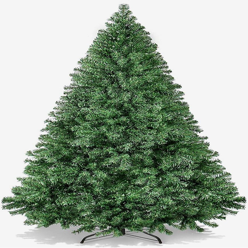 KORWINONA 7.5ft Artifical Christmas Tree Unlit Fake Tree Metal Stand for Outdoor and Indoor Home Decoration