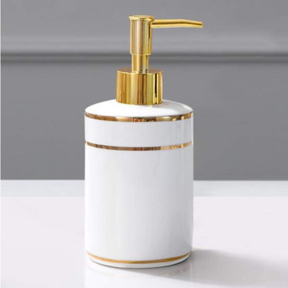 Geeyu Bath Soap Dispenser, Rustproof Pump, Ceramic Pump Bottle, Empty Liquid Hand Soap Containers for Bathroom (Color : C, Size : 500ml)