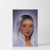 SmileArtDesign Pretty Fairy African Girl Purple Lilac Background Canvas Wall Art Print Baby Kids and Nursery Room African Home Decor Ready to Hang Made in The USA - 36x24 view 2