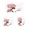 Amagical Flower Girl and Pink Butterflies Pattern 4 Piece Bathroom Mat Set Shower Curtain Set Bath Mat Contour Mat Toilet Cover Waterproof Shower Curtain with 12 Hooks view 3