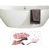 Amagical Flower Girl and Pink Butterflies Pattern 4 Piece Bathroom Mat Set Shower Curtain Set Bath Mat Contour Mat Toilet Cover Waterproof Shower Curtain with 12 Hooks view 4
