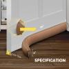fowong Door Draft Stopper for Bottom of Door 30 Inch Weighted Noise Stopper Soundproof Draft Blocker, Brown view 2