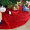 B-COOL Shiny Tree Skirts for Christmas Elegant Christmas Tree Skirts Xmas Holiday Red Tree Floor Carpets Fabrc Round 36inches view 1
