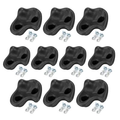 Demeras 10PCS Plastic Climbing Holds Grips Kids Climbing Stones Small Kids Toys Grip Climbing Rock Set for Climbing Frames Tree Houses (Black)