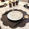 Kreatur Round Waterproof Placemats for Dining Table Set of 6,Modern PU Washable Table Mats Non-Slip Easy to Clean for Home Kitchen Decor (Wood Black) view 4