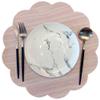 Kreatur Round Waterproof Placemats for Dining Table Set of 6,Modern PU Washable Table Mats Non-Slip Easy to Clean for Home Kitchen Decor (Shell Pink) view 2