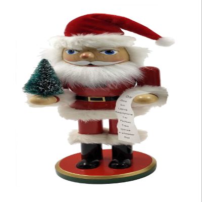 Santa's Workshop 14" Santa with Tree & List Nutcracker, RED