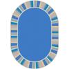 Joy Carpets Off The Cuff Area Rug in Color Light Blue, 7'8" x 10'9" Oval view 1