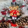 14" Teddy Bear Drummer Nutcracker view 3