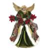 Santa's Workshop 16" POINSETTA Tree Topper Angel, Green (3115) view 1