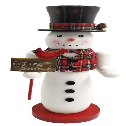 Santa's Workshop 14" Snowman Nutcracker, White