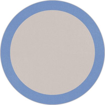 Joy Carpets Easy Going 5'4" Round Area Rug in Color Light Blue