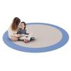 Joy Carpets Easy Going 5'4" Round Area Rug in Color Light Blue view 3