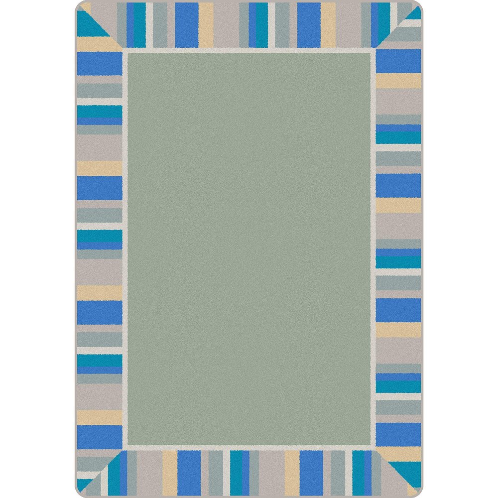 Joy Carpets Kid Essentials Off The Cuff 3'10" x 5'4" Area Rug in Color Sage