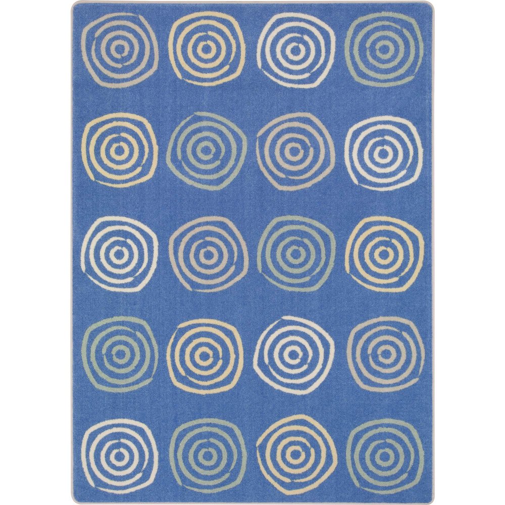 Joy Carpets Kid Essentials Simply Swirls 7'8" x 10'9" Area Rug in Color Pastel
