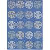 Joy Carpets Kid Essentials Simply Swirls 7'8" x 10'9" Area Rug in Color Pastel view 1