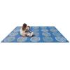 Joy Carpets Kid Essentials Simply Swirls 7'8" x 10'9" Area Rug in Color Pastel view 4