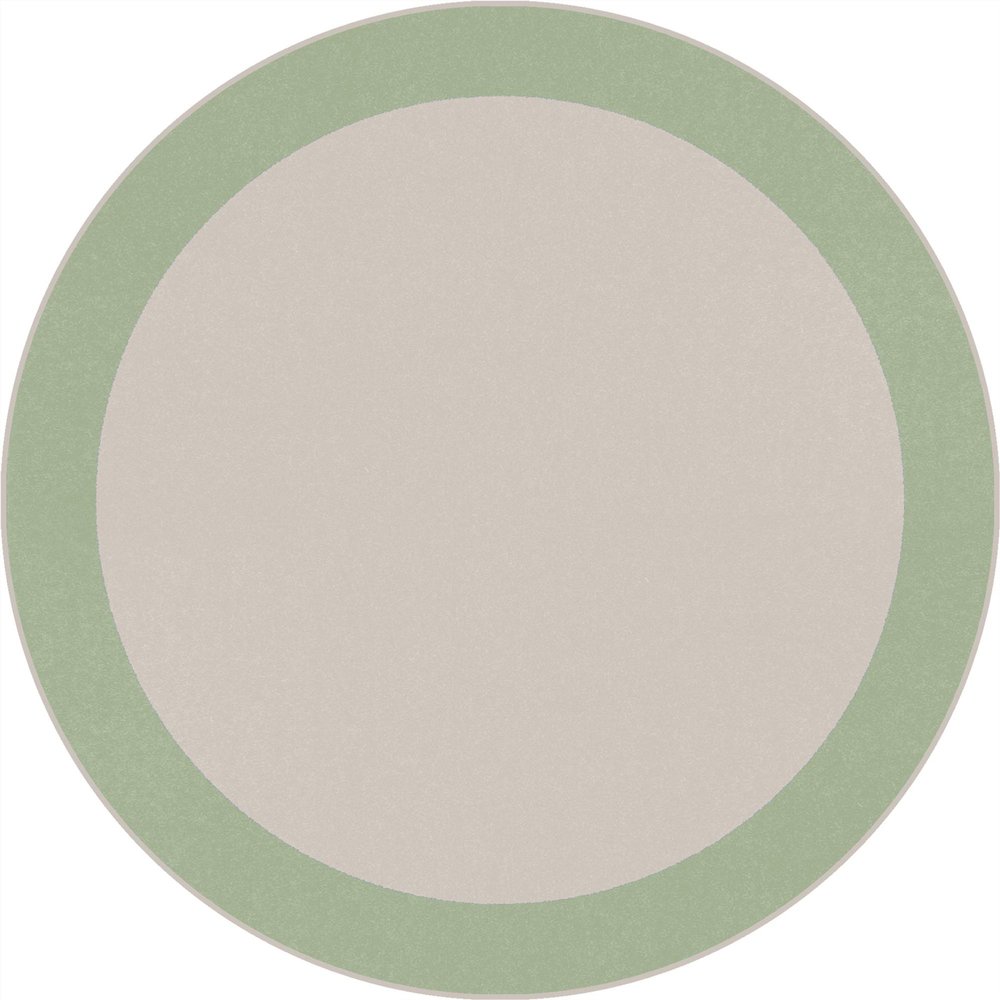 Joy Carpets Easy Going Area Rug in Color Sage, 5'4" Round