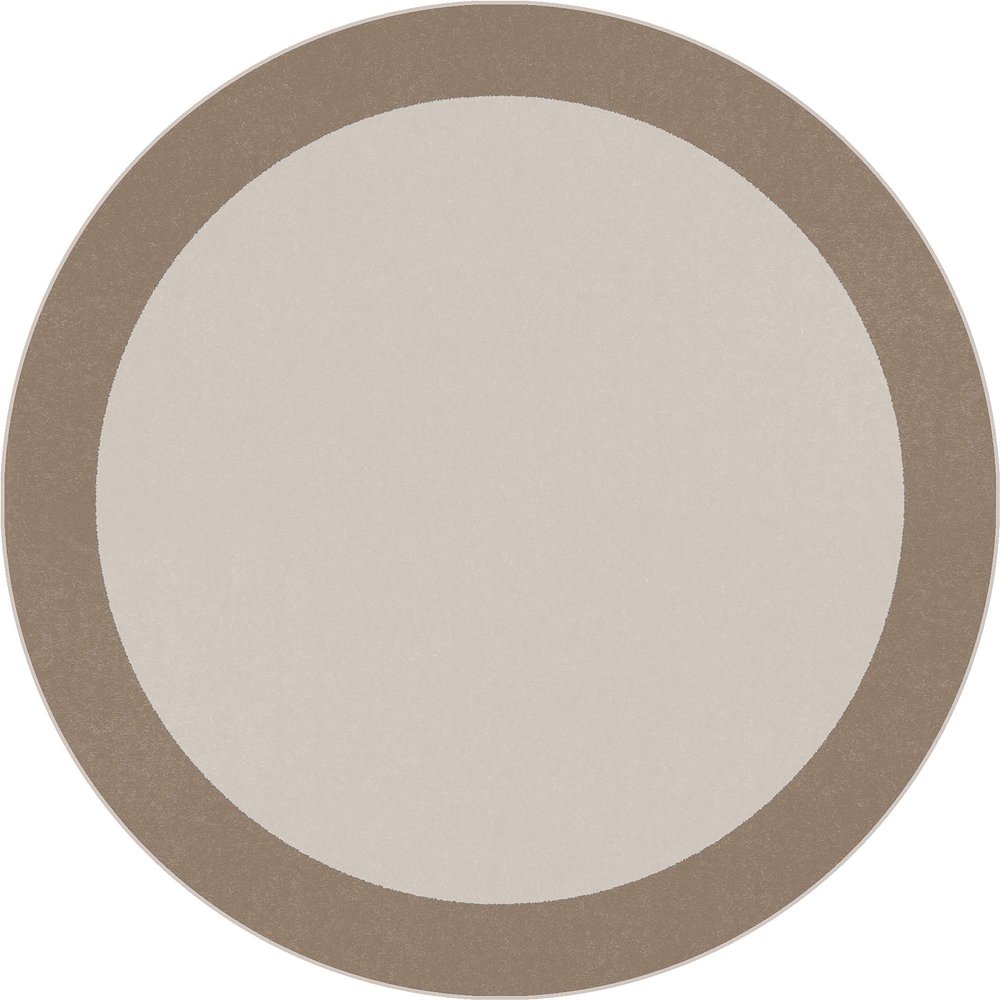 Joy Carpets Easy Going 5'4" Round Area Rug in Color Neutral