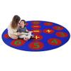Joy Carpets Number Jumpers Area Rug in Color Multi, 5'4" Round view 2
