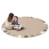 Joy Carpets Kid Essentials On The Border 5'4" Round Area Rug in Color Neutrals view 3