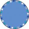 Joy Carpets Kid Essentials On The Border 5'4" Round Area Rug in Color Softs view 1