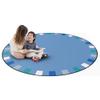 Joy Carpets Kid Essentials On The Border 5'4" Round Area Rug in Color Softs view 3