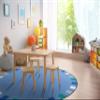 Joy Carpets Kid Essentials On The Border 5'4" Round Area Rug in Color Softs view 4