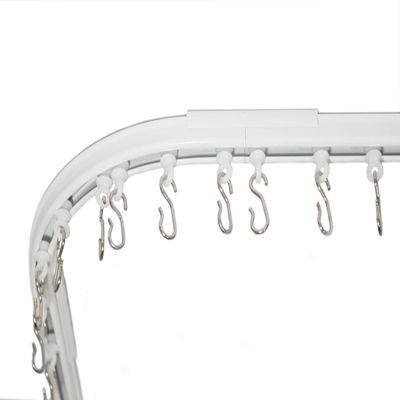Aluminum Shower Curtain Track Set with Angled Bends in Multiple Styles (60" X 60" L-Shaped)